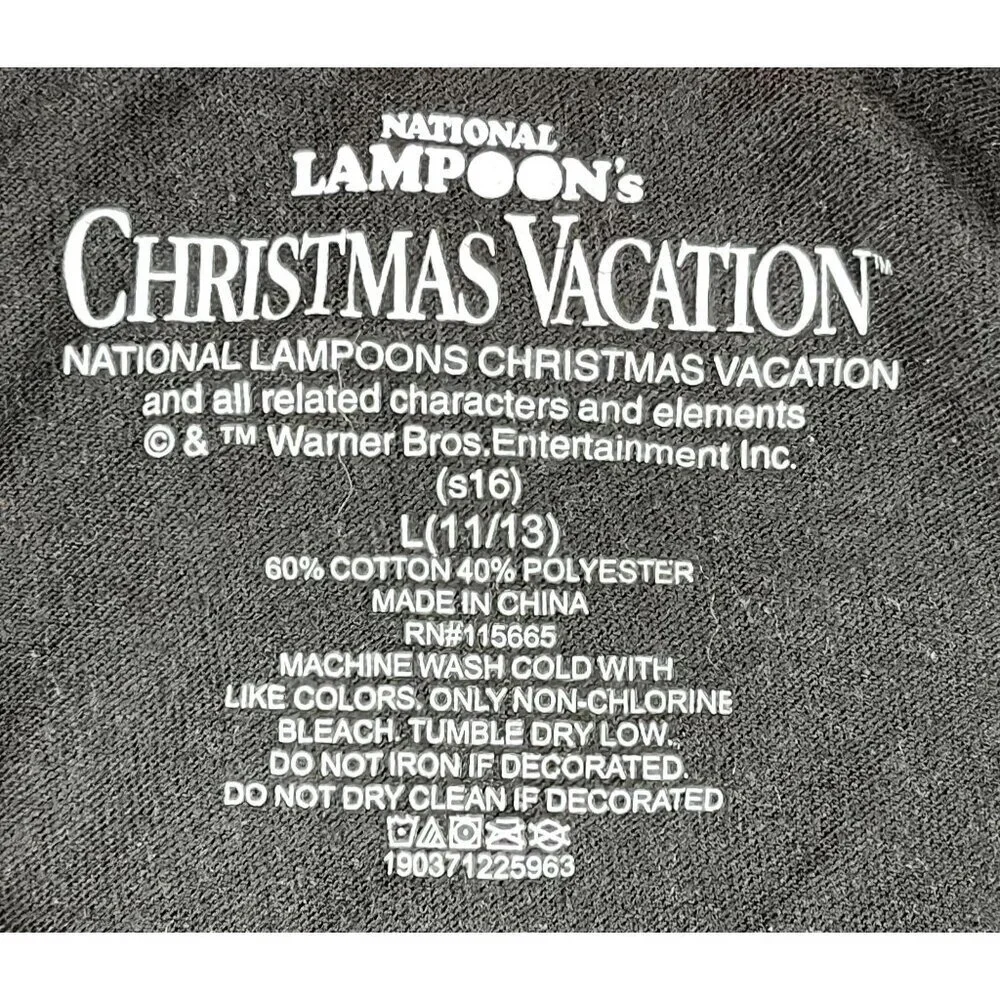 National Lampoons Christmas‎ Vacation Womens Raglan Pajama Top Size Large
